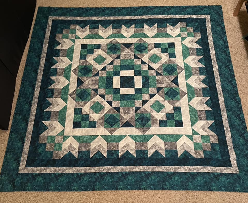 Cotton Cuts Village Greenland - Team Corn Flower