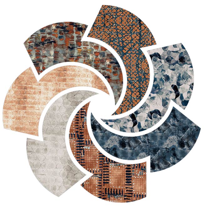 Cotton Cuts Puzzle Mystery Spring 2024 - "Tree of Life"  Chestnut - Rust N Bloom by Sarah Sczapanski Artxtiles Free Spirit