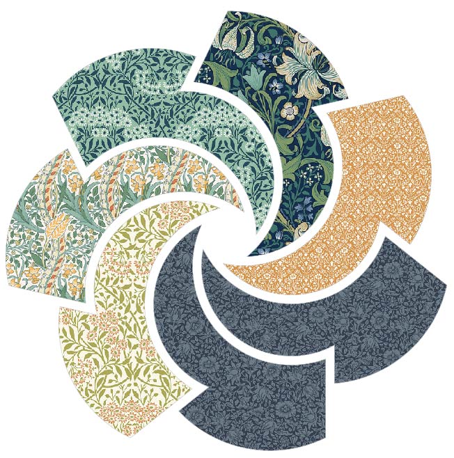 Cotton Cuts Puzzle Mystery Spring 2024 - "Tree of Life" Olive Grove - Buttermere by Original Morris N Co Free Spirit