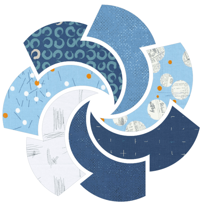 Cotton Cuts Puzzle Mystery Spring 2024 - "Tree of Life Storytell - Bluish by Zen Chick - Moda